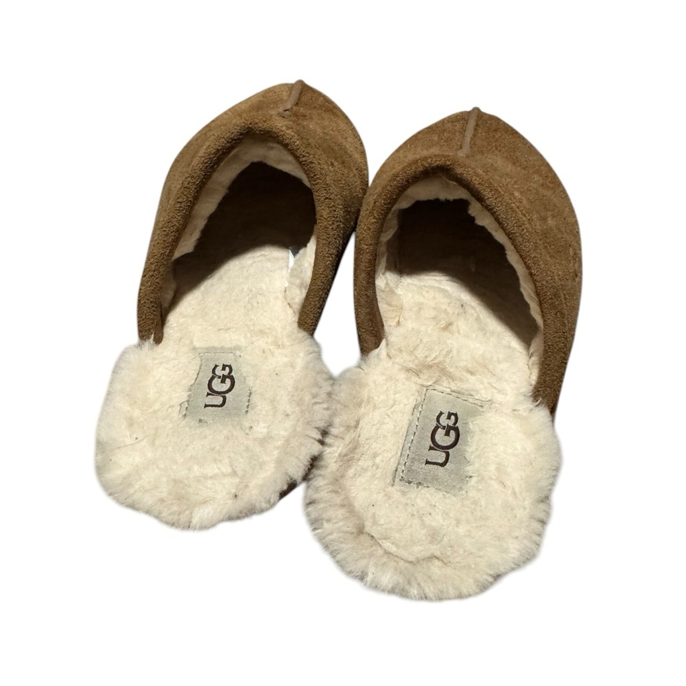 UGG Scuff Slipper Sheepskin Slide Tan Loungewear Casual Shoe Women's Size 7 - Picture 5 of 6